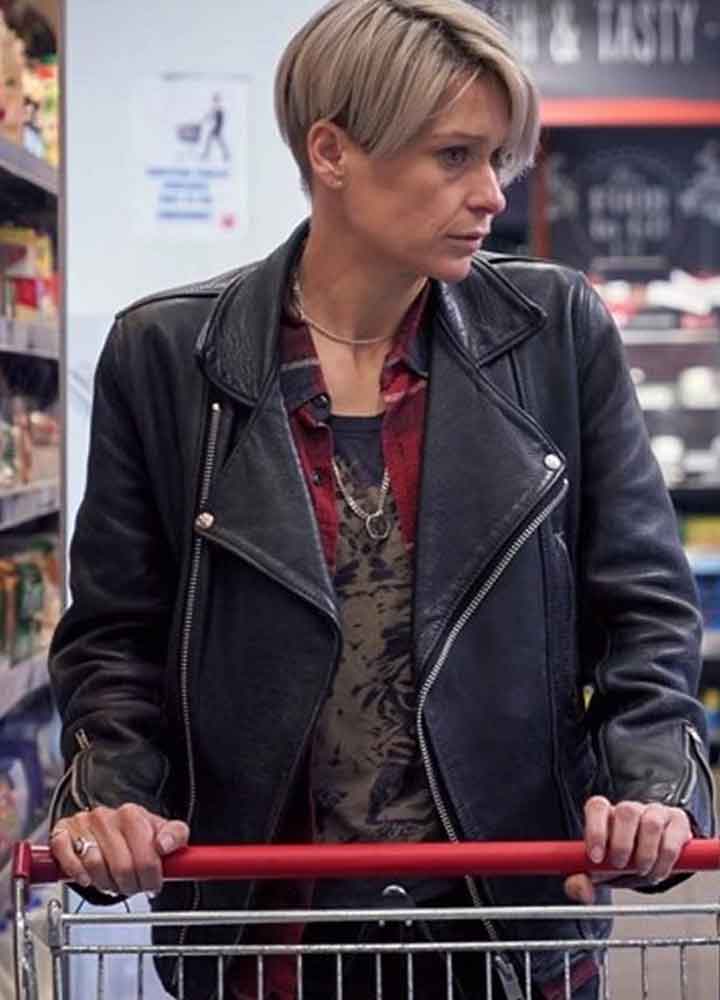 BODY OF WATER (STEPHANIE) SIAN BROOKE BLACK LEATHER JACKET
